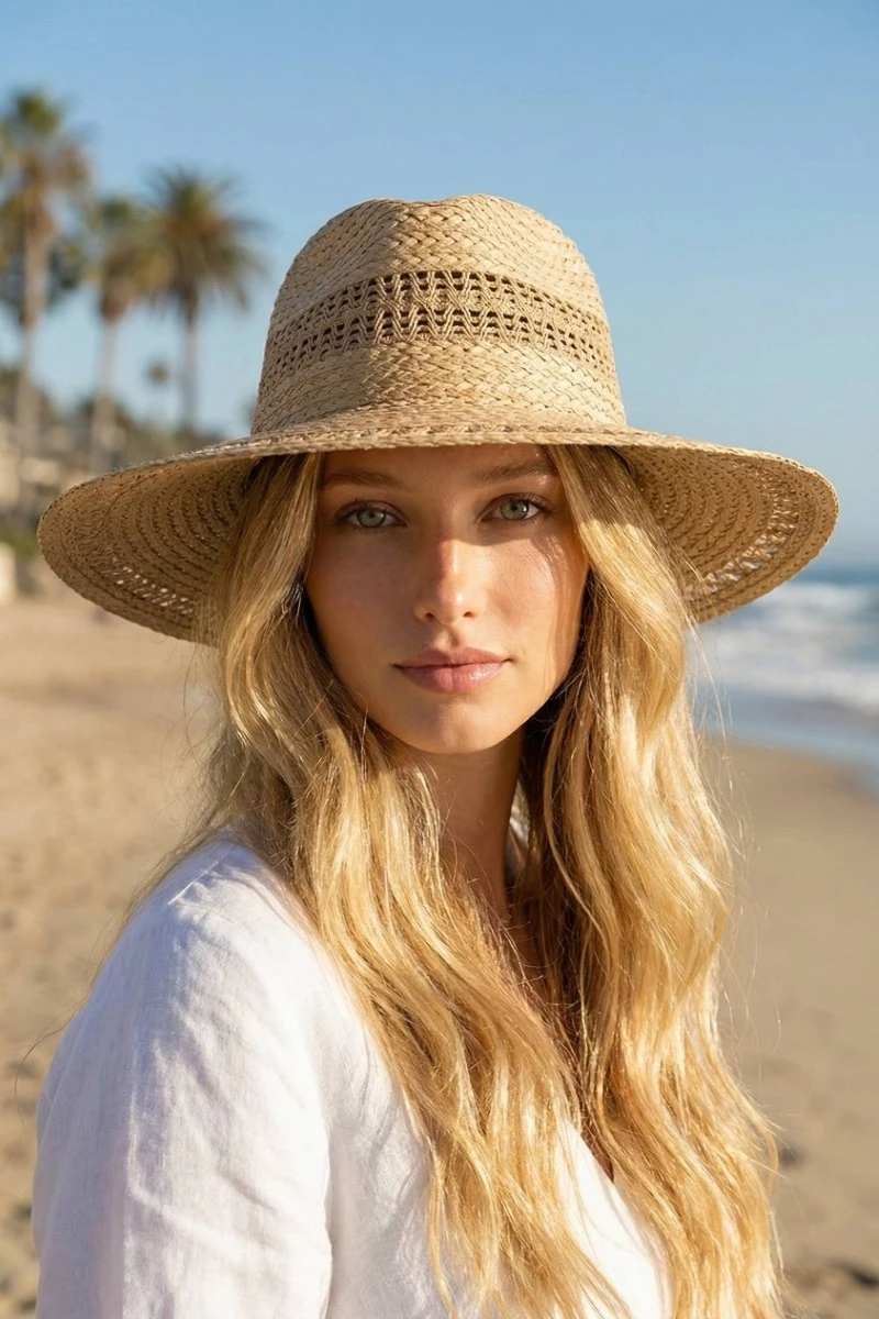 Boho Flat Brim Straw Hat