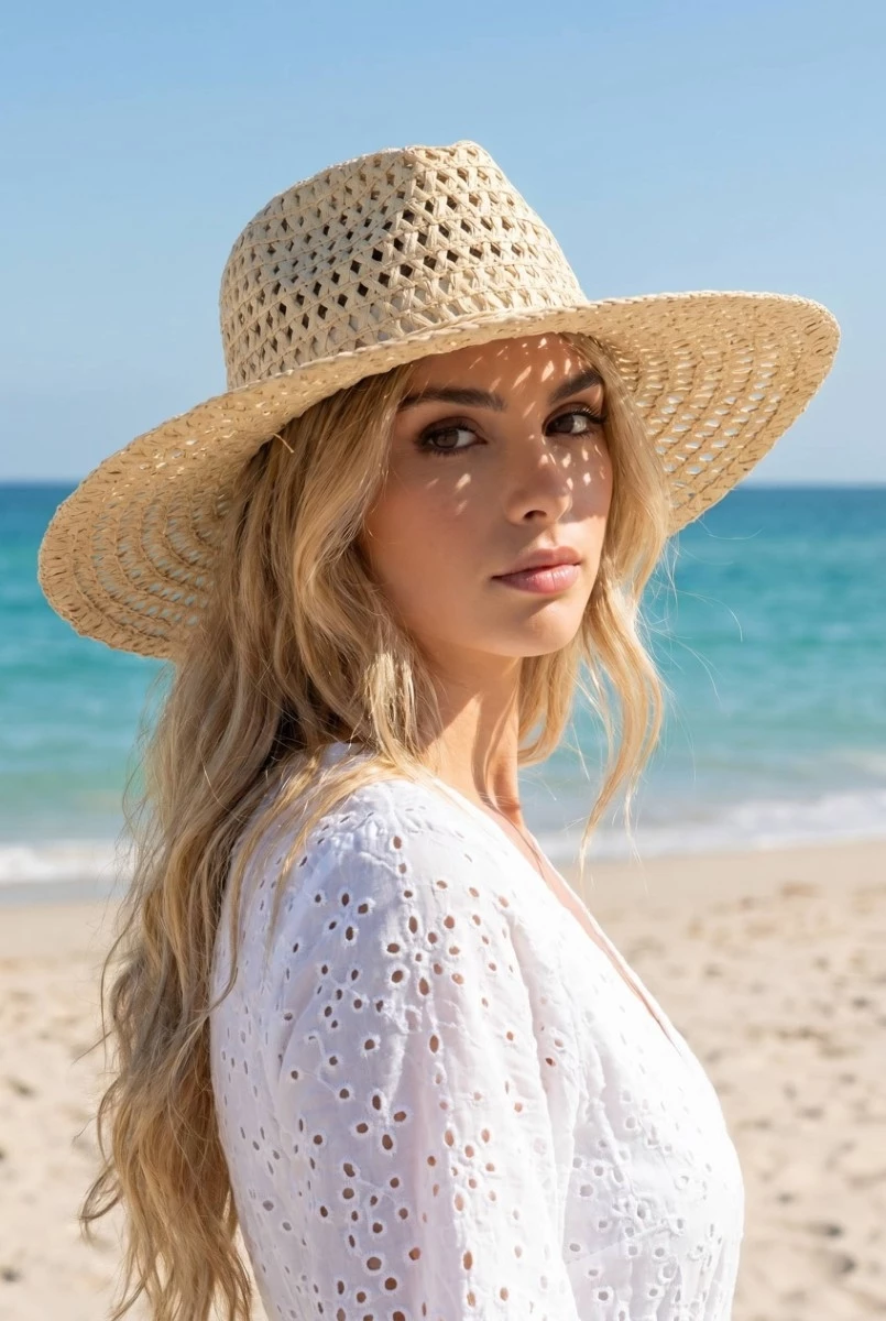 Straw Braid Floppy Sun Hat