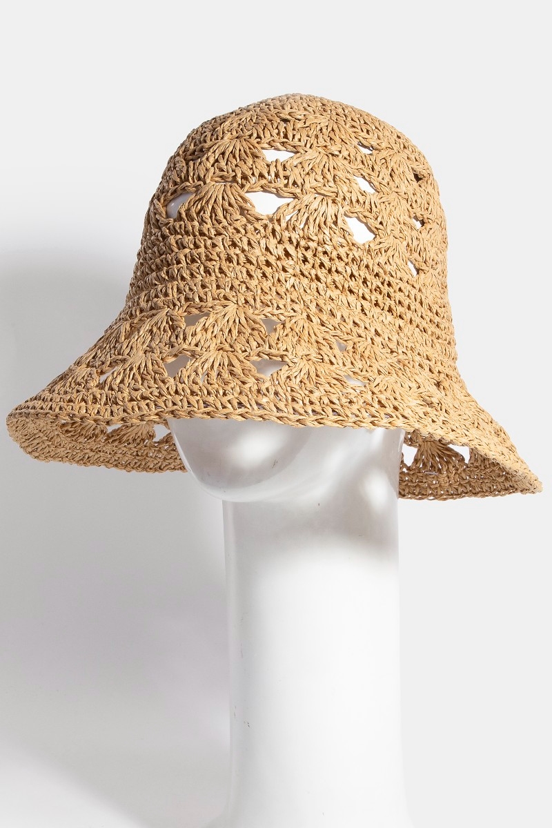 Vented Straw Braided Bucket Hat