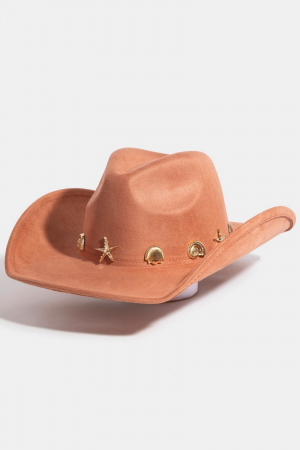 Metallic Sea Life Charms Western Cowboy Hat