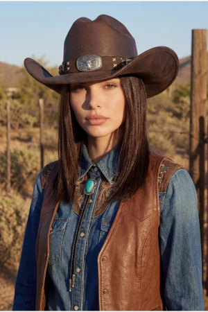 Longhorn Concho Band Western Cowboy Hat