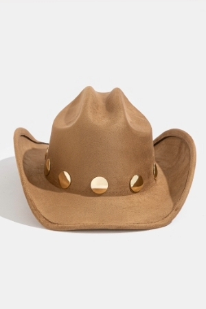 Polished Metallic Discs Station Western Cowboy Hat