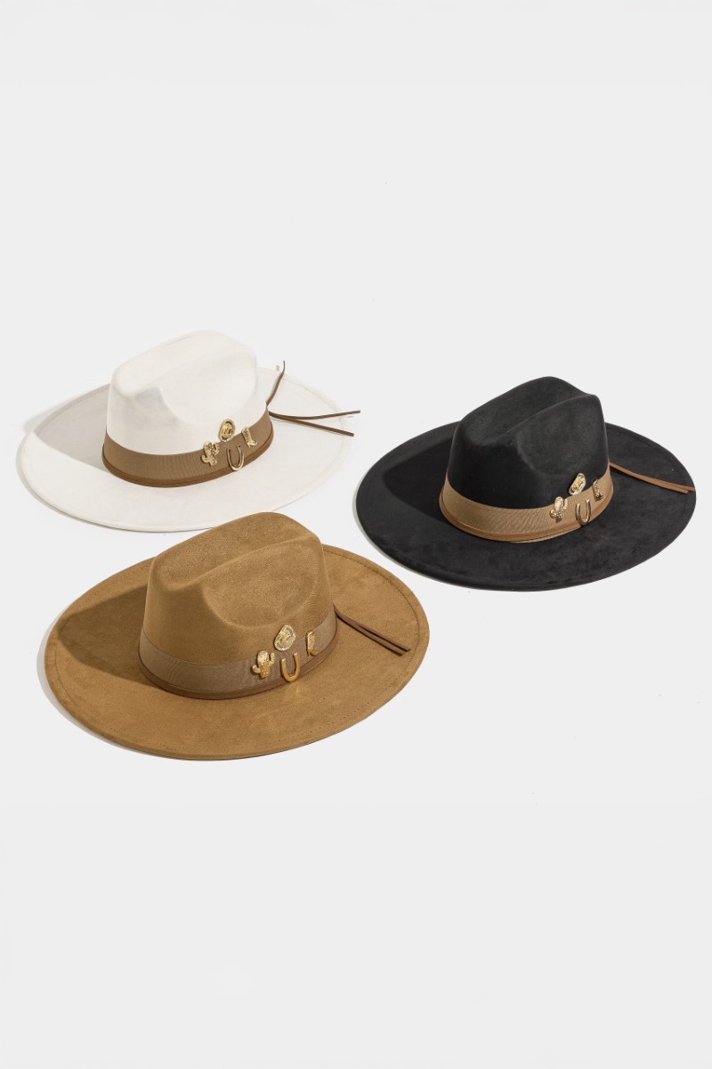 Western Cowboy Charms Fedora Hat