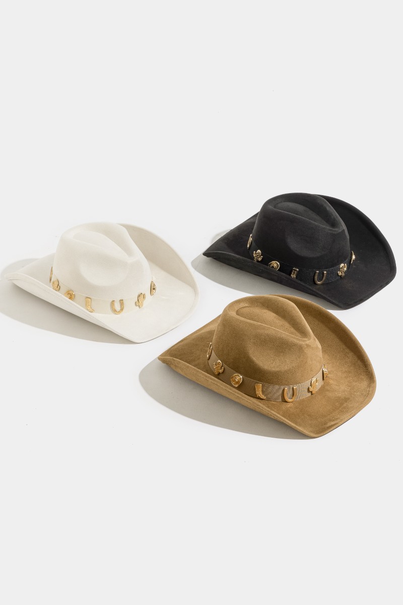 Western Cactus Horseshoe Boots Decor Cowboy Hat