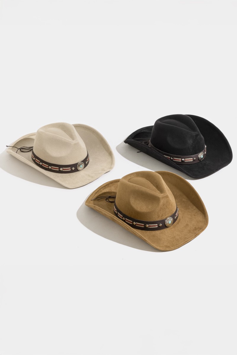 Western Concho Strap Cowboy Hat