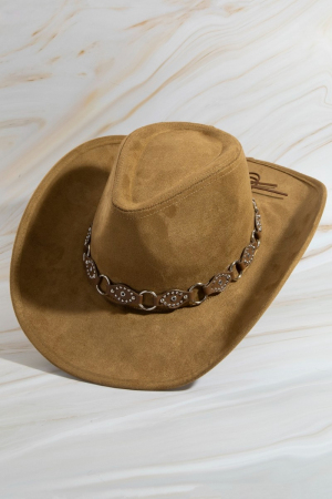 Leather Chain Strap Western Cowboy Hat