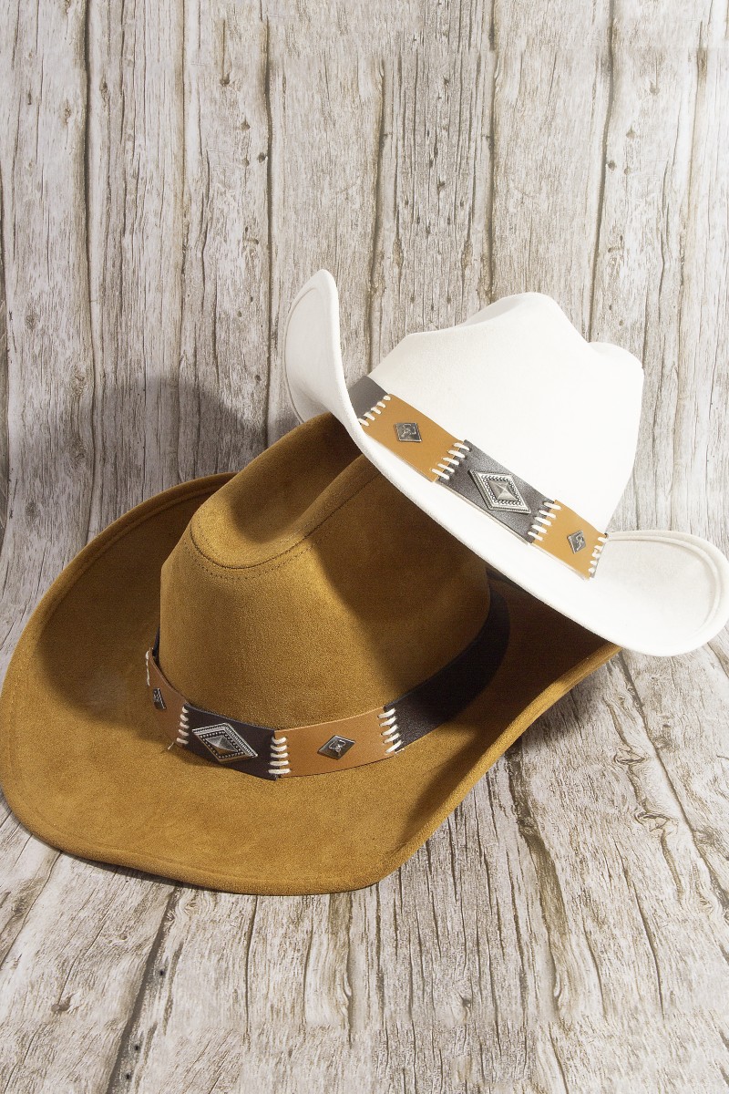 Unique Western Concho Strap Cowboy Hat