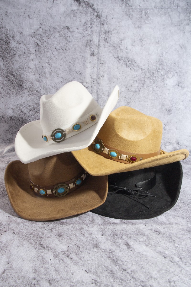 Western Concho Strap Belt Cowboy Hat