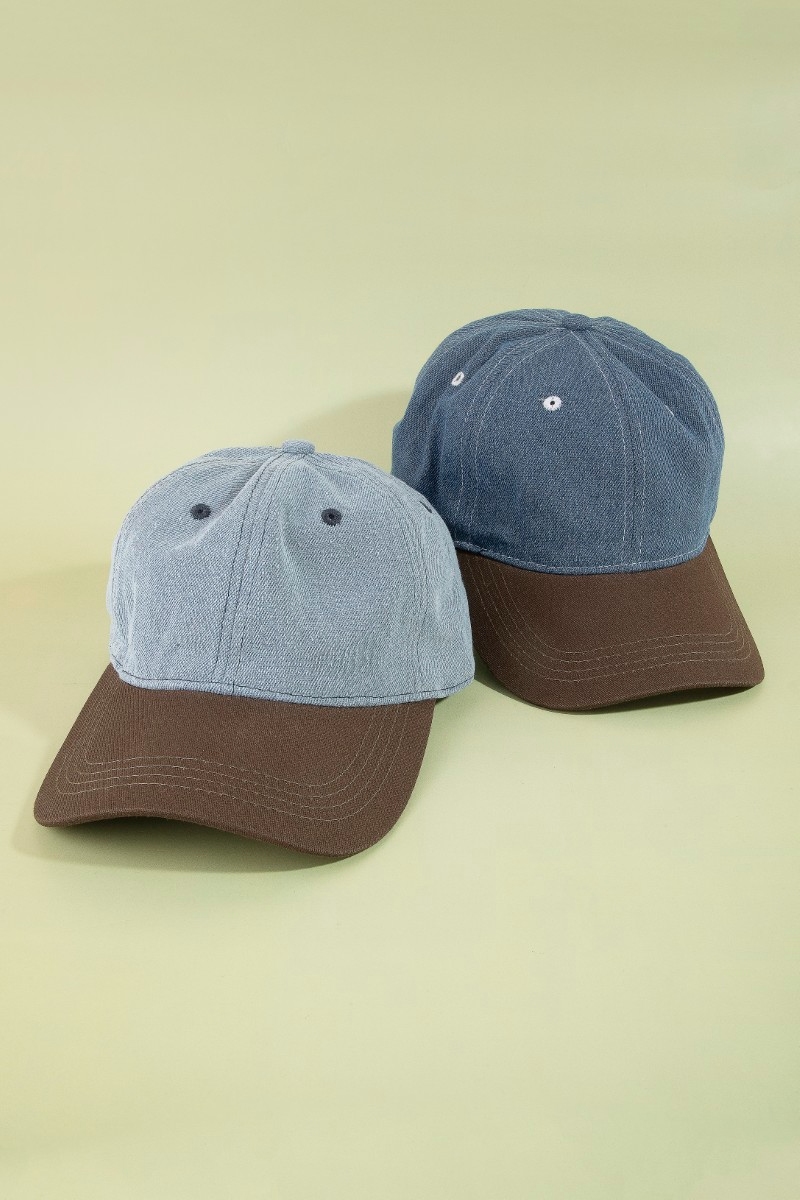 Two Tone Denim Cap