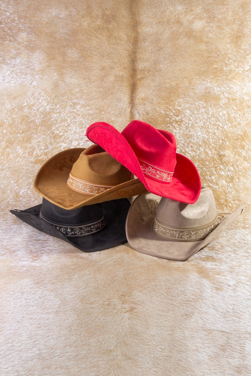 Embroidered Vines Western Cowboy Hat