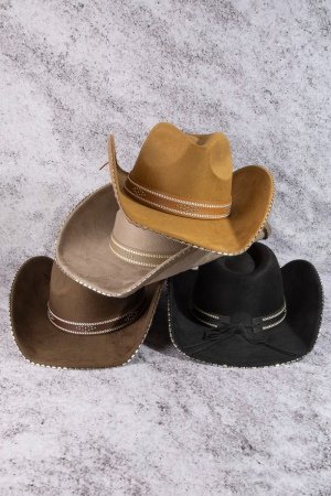 Western Studded Trim Cowboy Hat