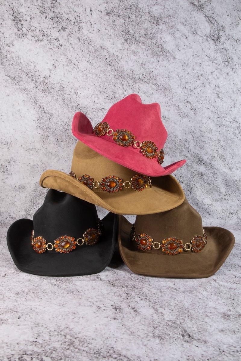 Western Concho Chain Cowboy Hat