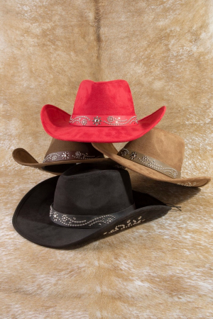 Silver Studded Concho Band Cowboy Hat