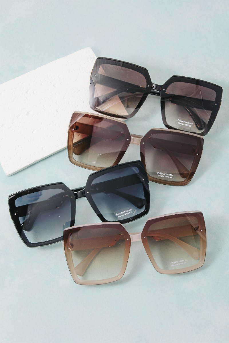 Oversized Large Lens Sunglasses Set