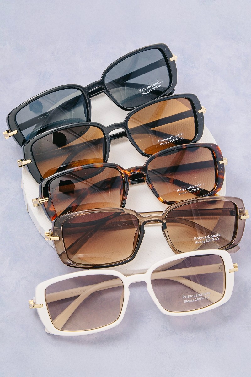 Rectangle Frame Sunglasses Set