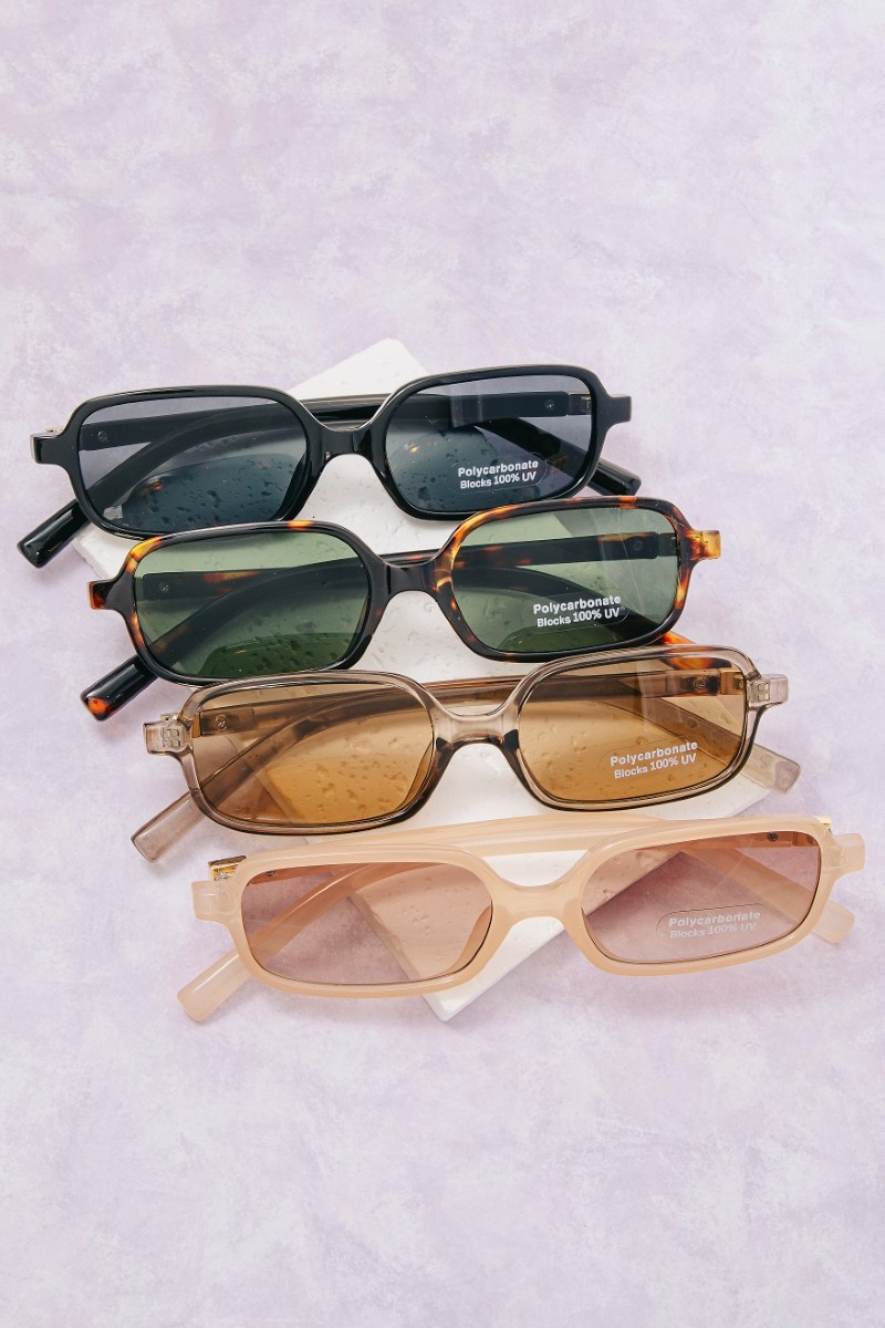 Classic Rectangle Lens Sunglasses Set