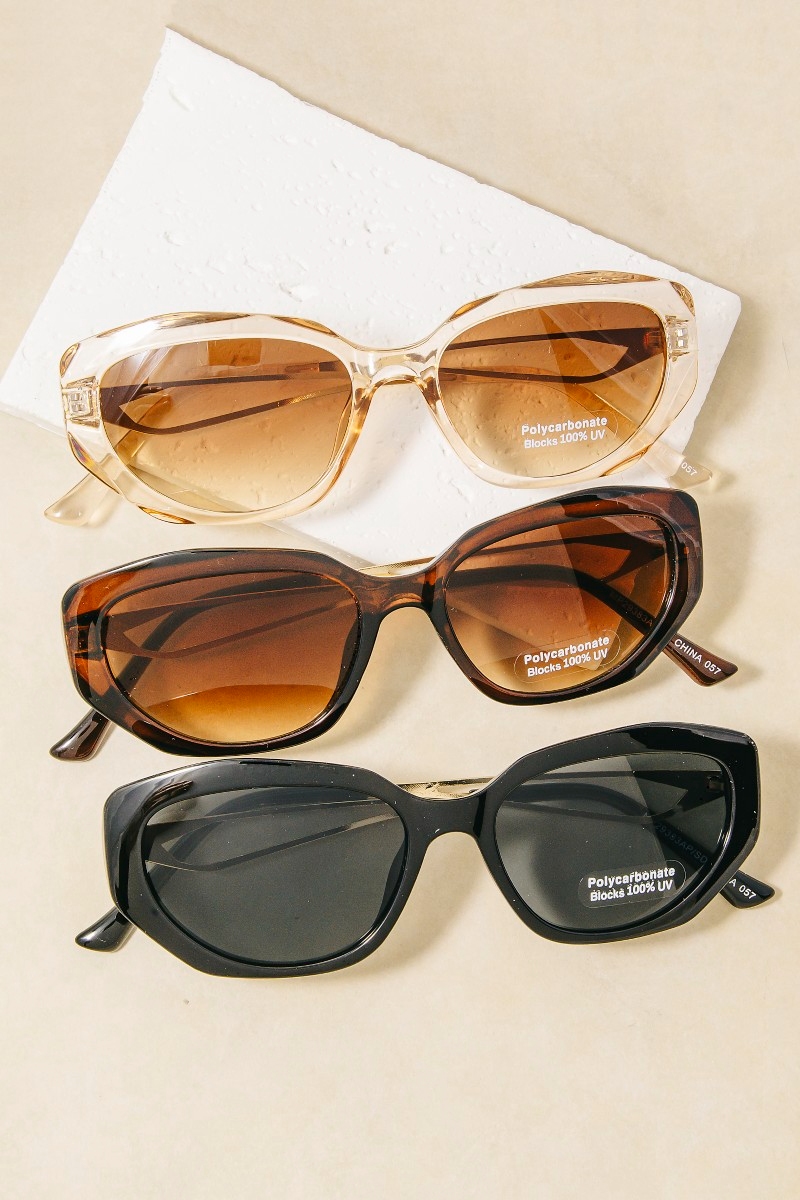 Slim Wrap Cat-Eye Sunglasses