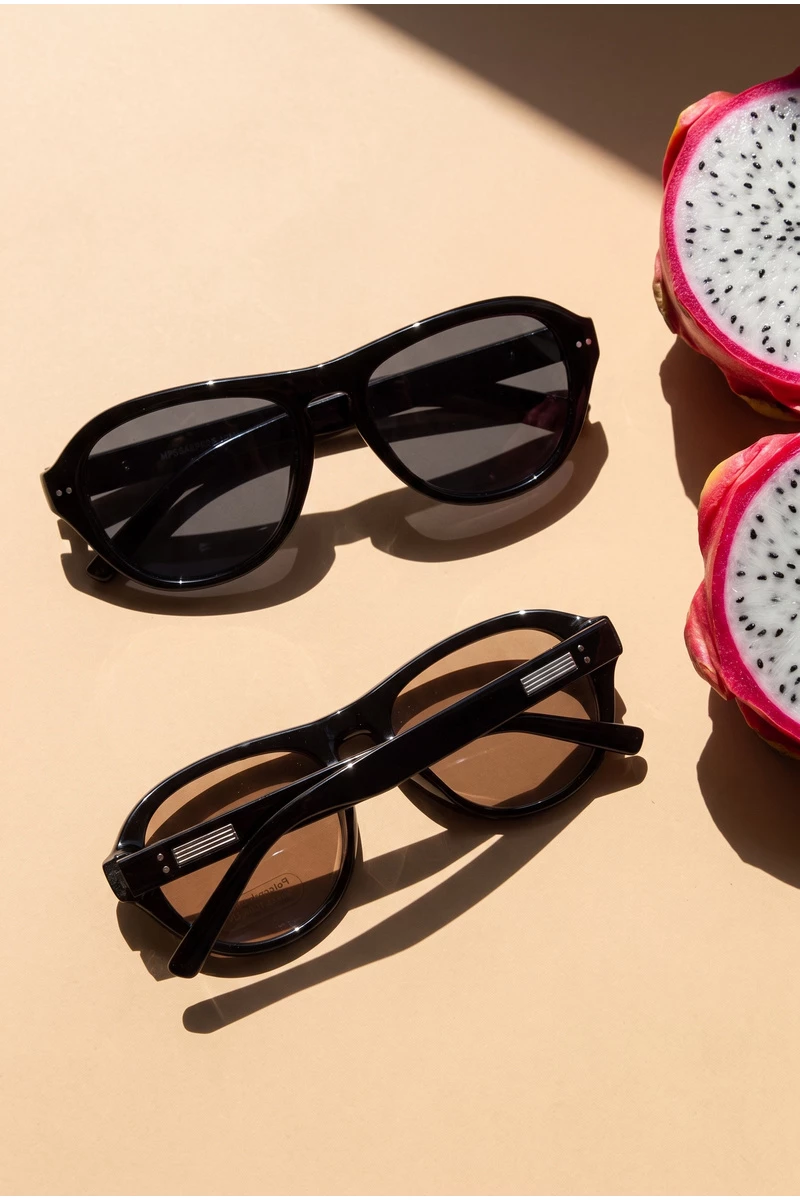 Split Double Brow Bar Tinted Sunglasses