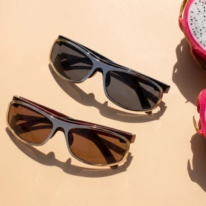 Wrap Sport Metal Brow Bar Sunglasses