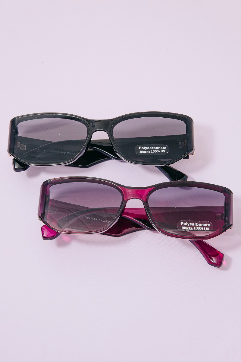 Thick Arm Wide Sunglasses Set