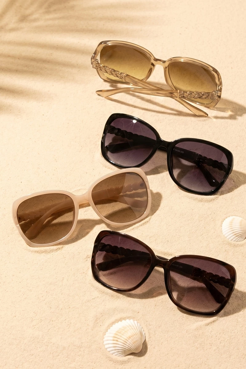 Twisted Accent Oversized Sunglasses
