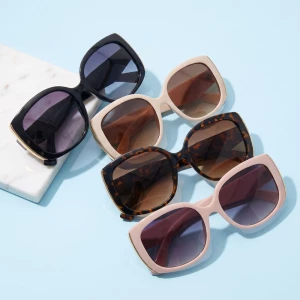 Oversized Round Gradient Lens Sunglasses
