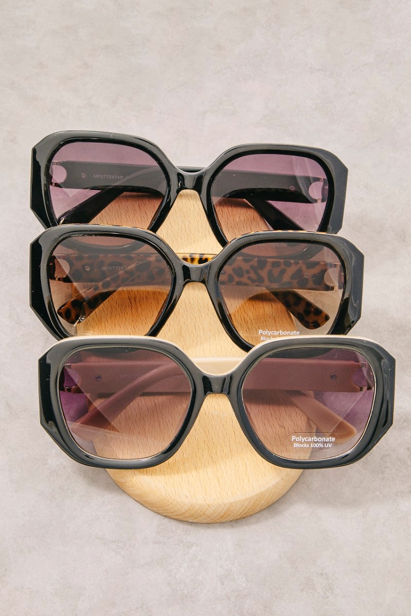 Bold Geometric Octagonal Frame Sunglasses