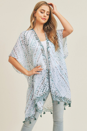 Brush Stroke Pattern Kimono