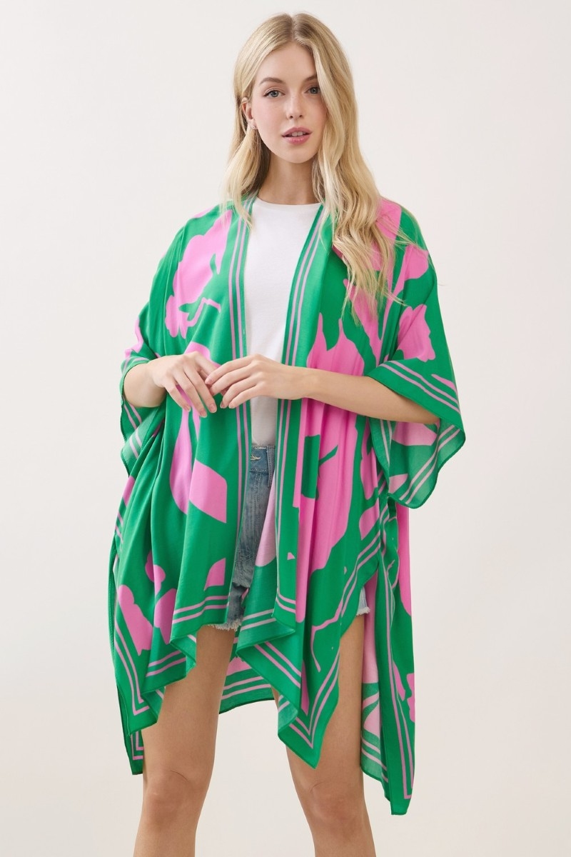 Abstract Flower Kimono
