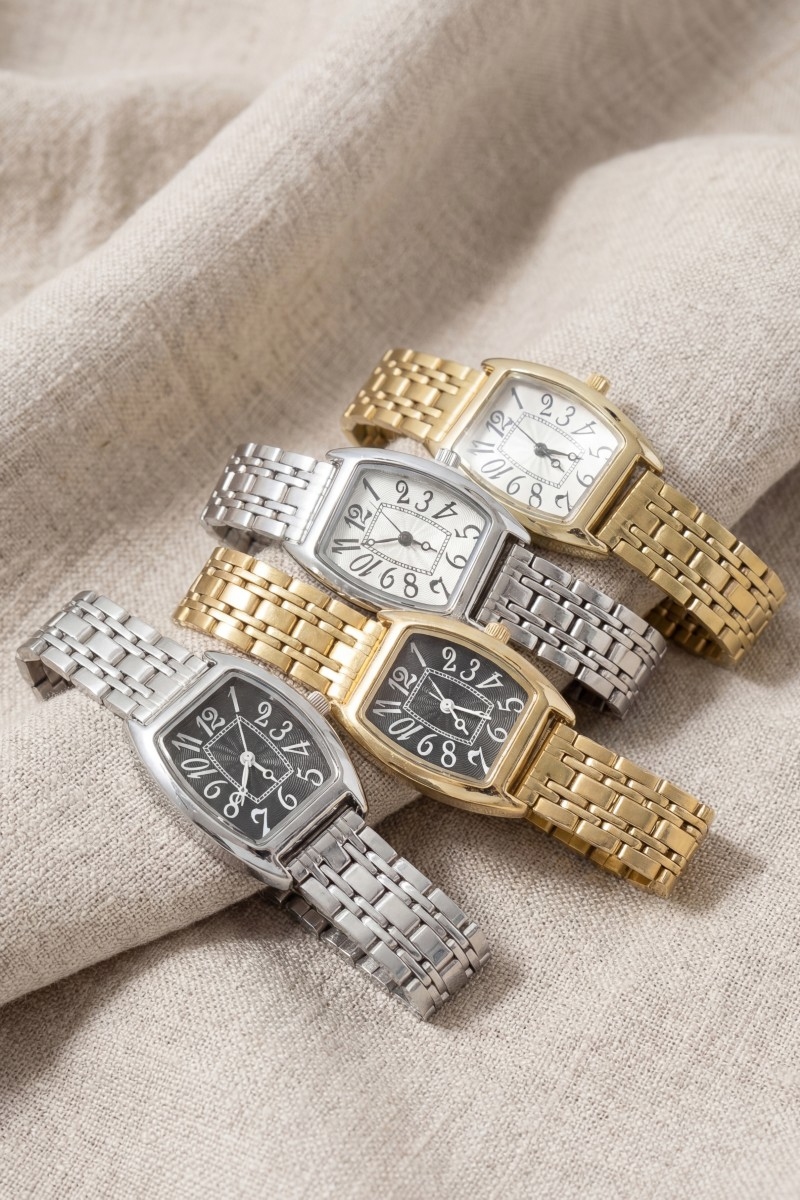 Numbered Rectangle Face Watch