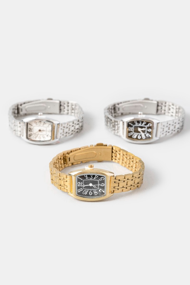 Numbered Rectangle Face Watch