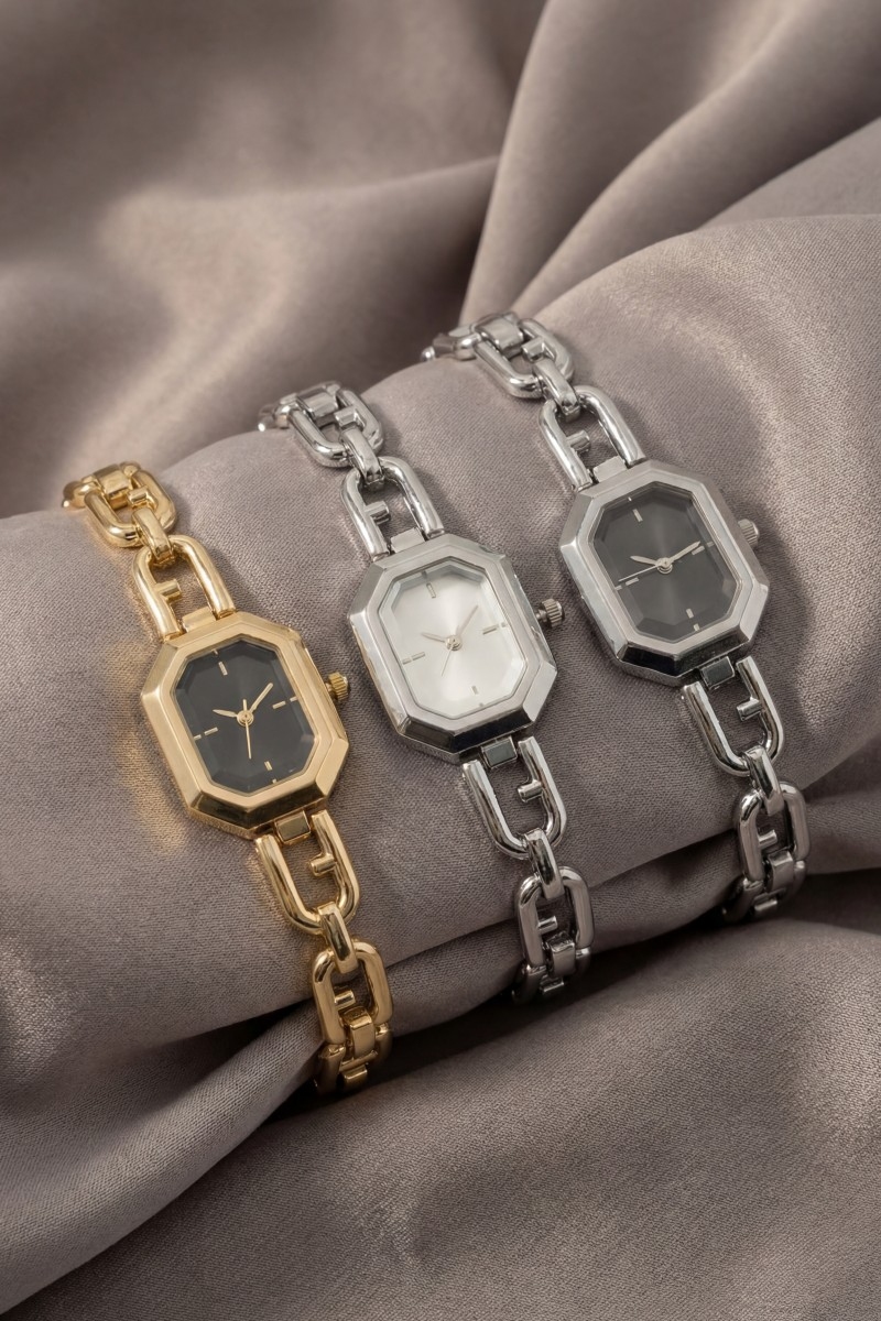 Octagon Case Chain Link Watch