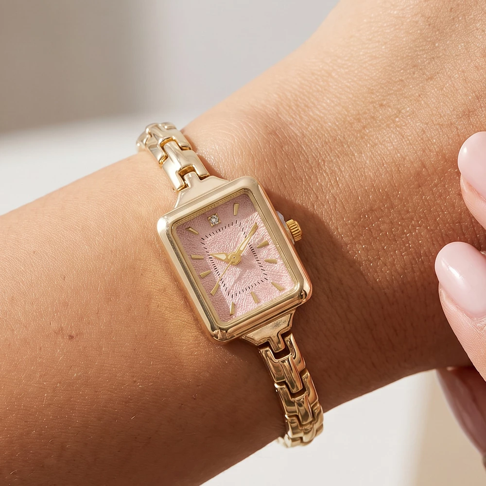 Rectangular Case Slim Square Link Watch