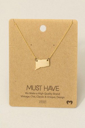 Connecticut State Pendant Necklace