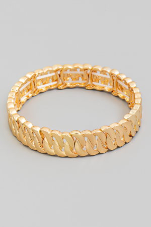Chain Texture Link Stretch Bracelet