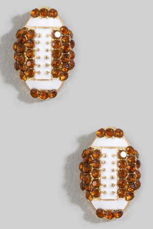 Studded Mini Football Stud Earrings