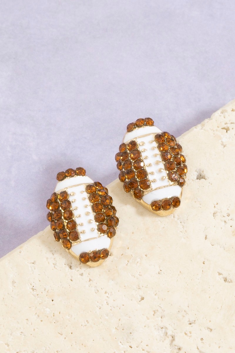 Studded Mini Football Stud Earrings
