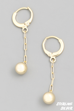 Sterling Silver Ball Drop Earrings