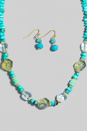 Assorted Stone And Resin Beaded Necklace Set