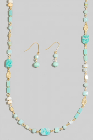 Assorted Beaded Chain Long Necklace Set