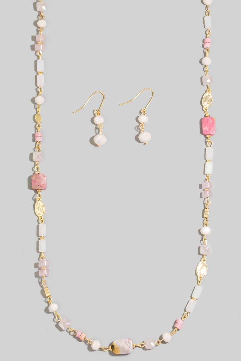 Assorted Beaded Chain Long Necklace Set