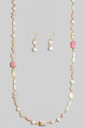 Assorted Beaded Chain Long Necklace Set