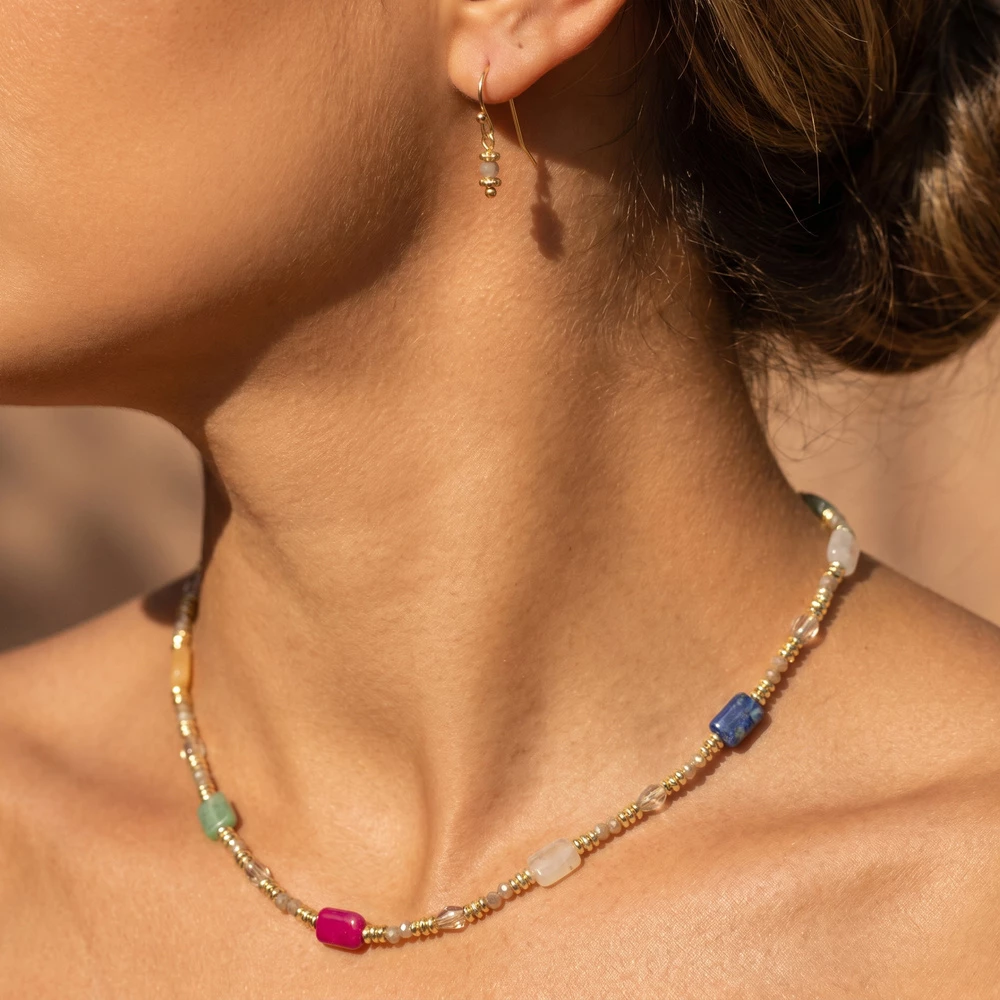 Semi Precious Stone Beaded Necklace Set