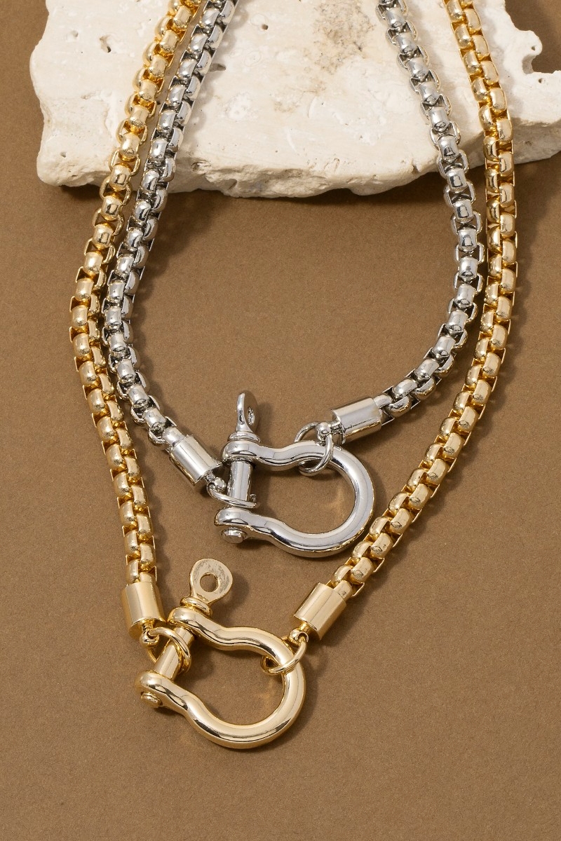 Horseshoe Shackle Pendant Necklace