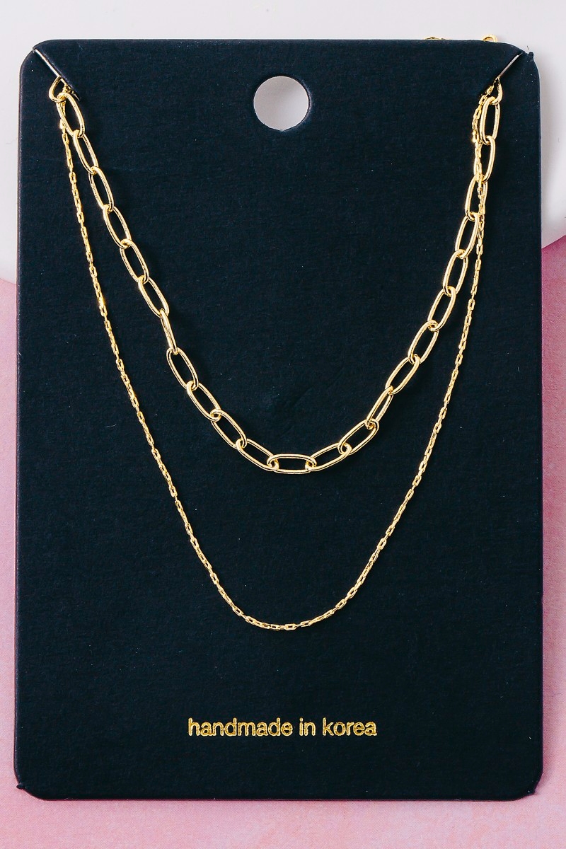 Double Layered Chain Necklace