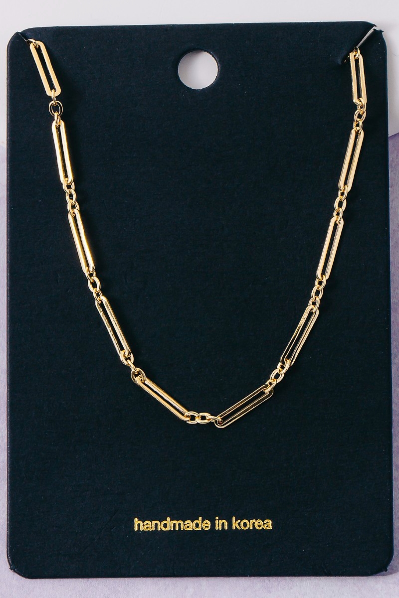 Paperclip Chain Link Necklace