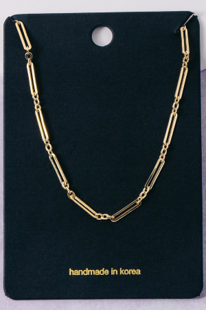 Paperclip Chain Link Necklace