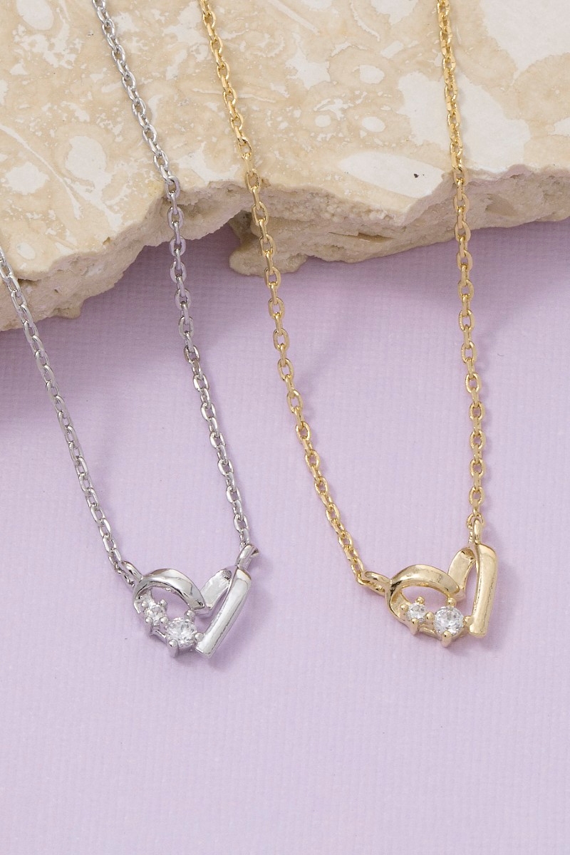 Cz Horseshoe Pendant Necklace