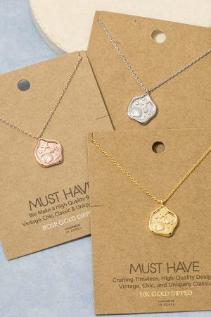 Gold Dipped Sea Life Tide Pool Pendant Necklace