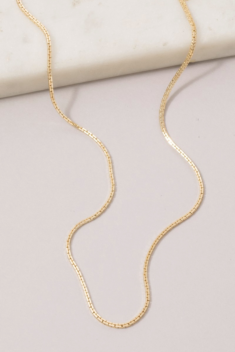 Dainty Box Chain Necklace